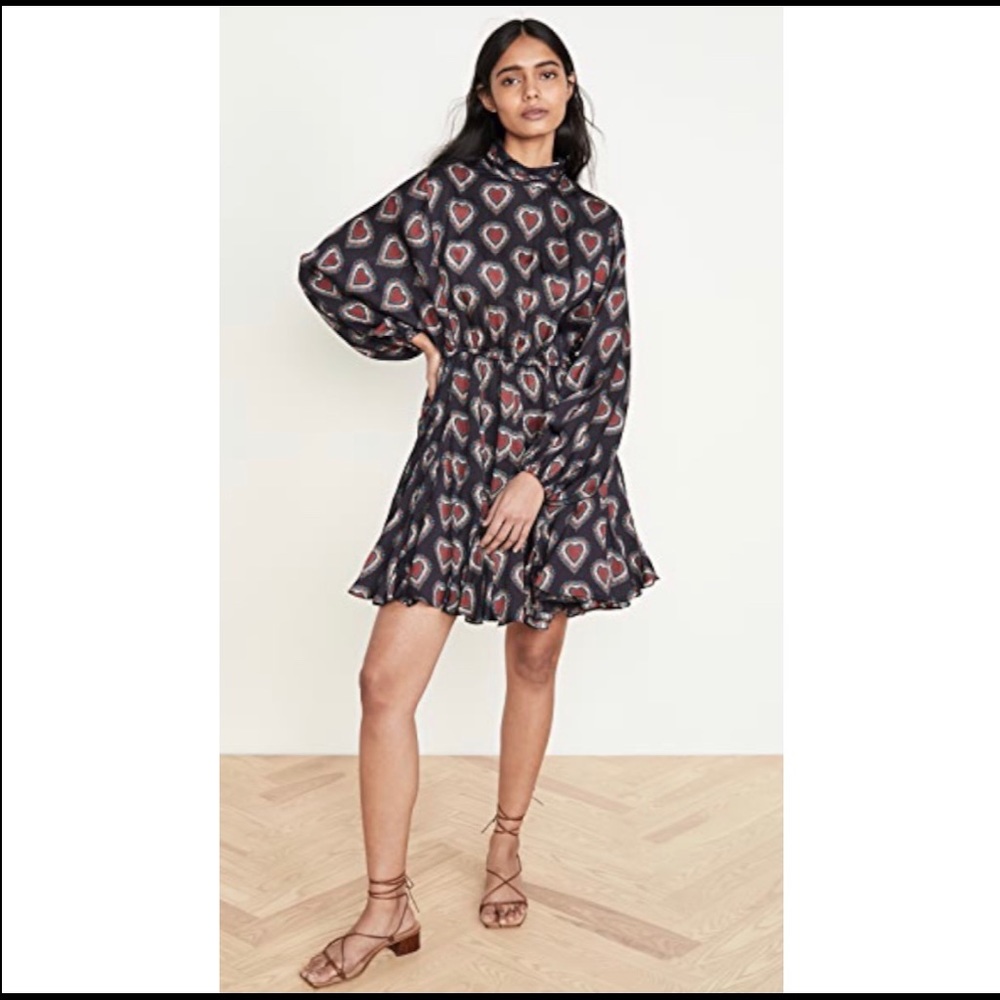 NWT Rhode Caroline Dress in Ebony Heart